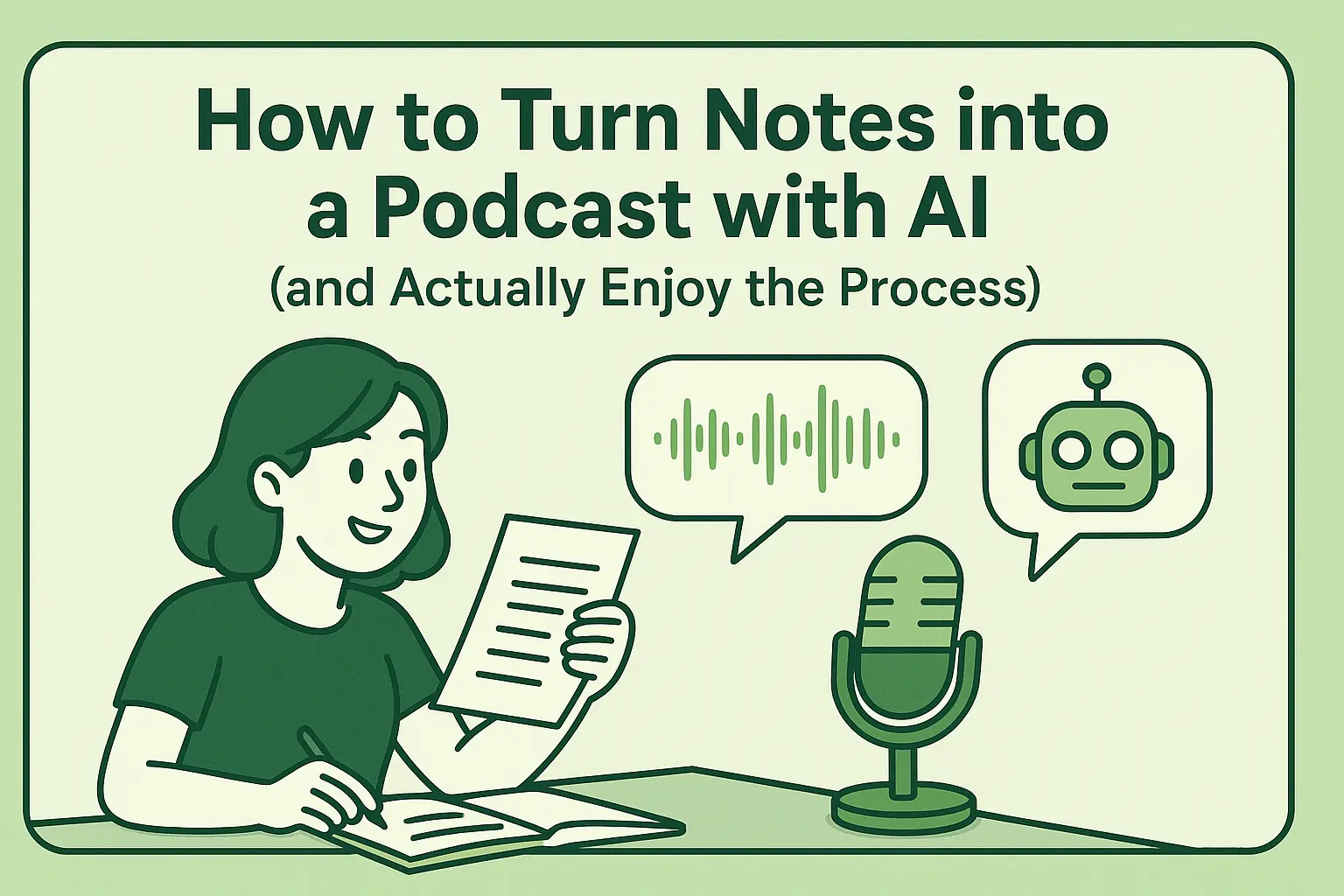 How to Turn Notes into a Podcast with AI (and Actually Enjoy the Process)
